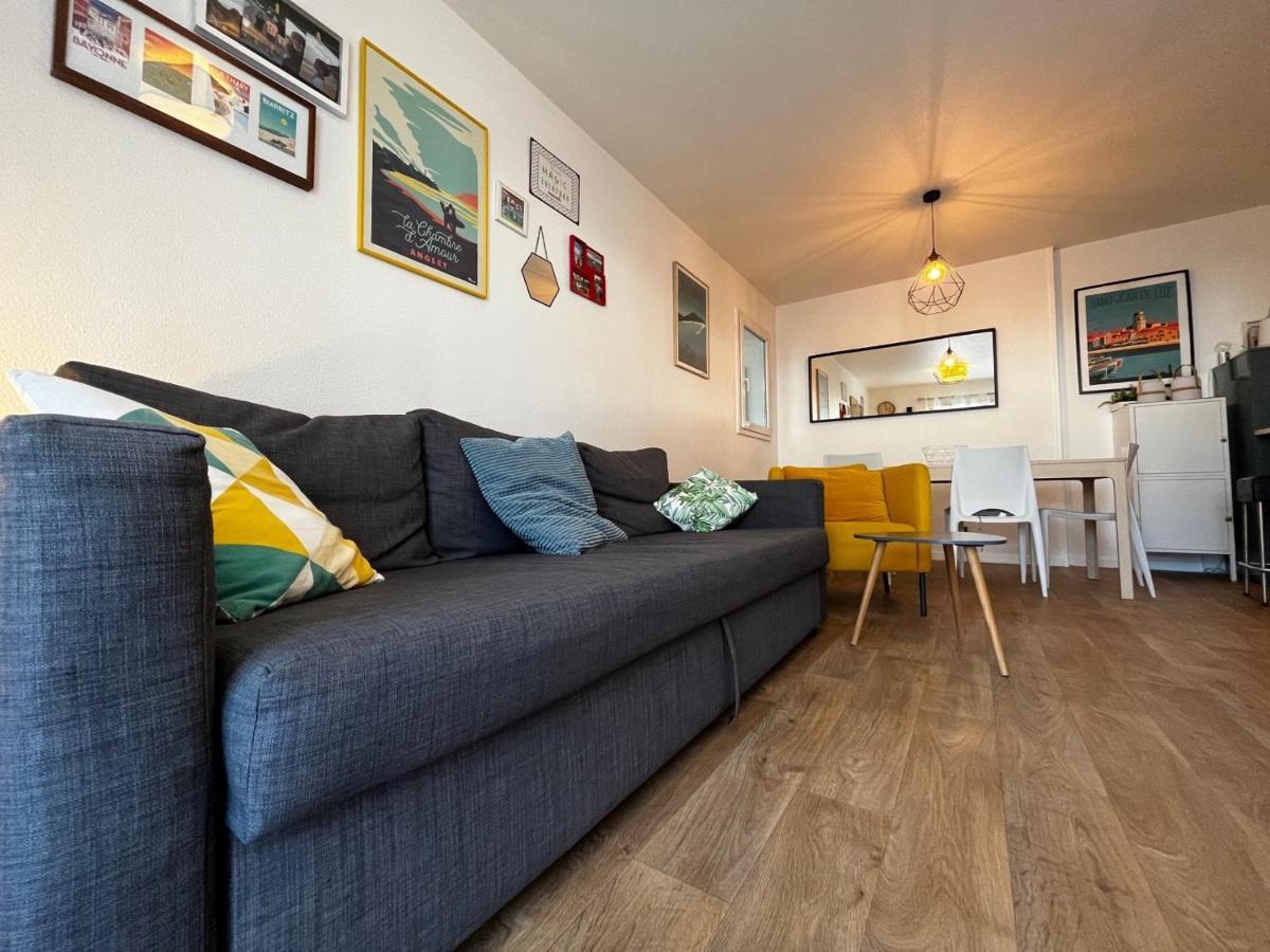 Bel Appartement T3 Avec Jardin, Piscine Et Parking, Proche Plage A Hendaye - Fr-1-239-739 エクステリア 写真