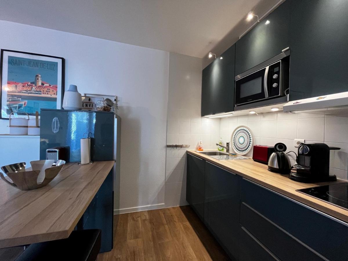 Bel Appartement T3 Avec Jardin, Piscine Et Parking, Proche Plage A Hendaye - Fr-1-239-739 エクステリア 写真